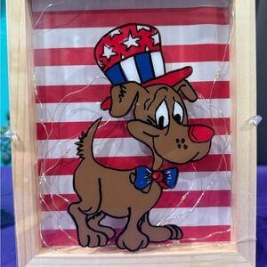 Patriotic Dog Wall Art Decor
